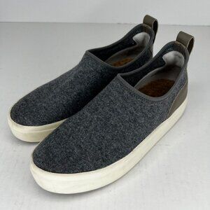 Lucky Brand Womens Tauve Gray Wool Stretch Slip On Size 8.5M Platform Heels